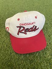 VINTAGE SPORTS SPECIALTIES Script SnapBack Cincinnati Reds White Red Twill MLB