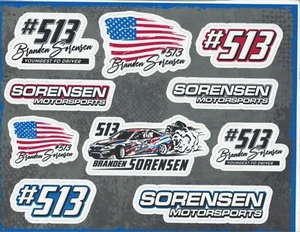 BRANDEN SORENSEN 2021 ""212 PERFORMANCE"" FÓRMULA FOLLETO DE DERIVA/10 PEGATINAS - Imagen 1 de 1