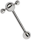 Piercing Jewelry Tongue Stick Plug Barbell 1.6mm Gauge with Moving Spinner