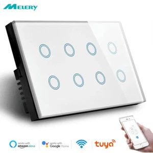 Melery Wall Switches Smart Light Wifi Touch Switch 8 Gang Touch Screen Monitors - Picture 1 of 23