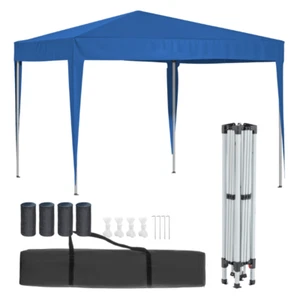 3x3m Gartenpavillon Wasserdicht Gartenzelt Pop-up Pavillon Partyzelt Faltzelt - Bild 1 von 11