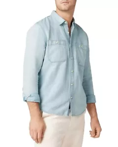 Joe's Jeans Blue Denim Chambray Long Sleeve Button Up Shirt - Size S, $168 MSRP - Picture 1 of 1