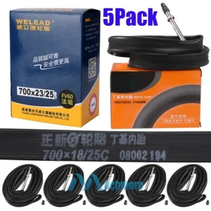 NEW BULK RACE 28 700c x 18-25 60mm Stem Presta Valve Bike Inner Tube Heavy Duty - Picture 1 of 30