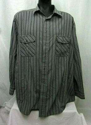 AXist Men's Dress Shirt Size 2XL Gray Button Down Long Sleeve Cotton Blend - Image 1 of 4