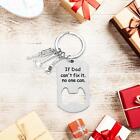 Bottle Opener Keychain Portable Stainless Steel Tag Key Chain Charm Pendant