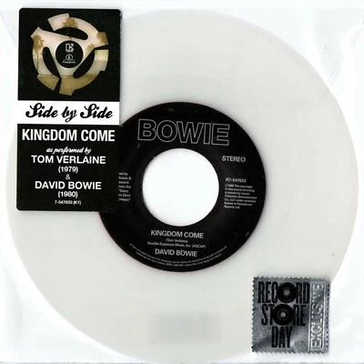DAVID BOWIE / TOM VERLAINE 7" Kingdom Come RECORD STORE DAY 2015 WHITE VINYL New - Image 1 of 4
