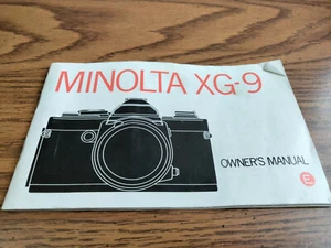 Vintage Minolta XG-9 Manual Only - Picture 1 of 3