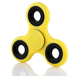 EyezOff Yellow Fidget Spinner ABS Material 1.5-min Rotation, Steel Beads Bearing