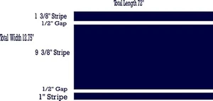 12 3/4" x 72" Racing Stripe Vinyl Decal for Cars, Trucks, Autos, RV's etc. - Bild 1 von 2
