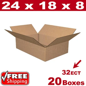 20 - 24x18x8 Cardboard Boxes Mailing Packing Shipping Box Corrugated Carton - Picture 1 of 1