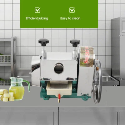 Prensa de caña de azúcar manual exprimidor máquina de jugo extractor comercial molino DE - Imagen 1 de 4