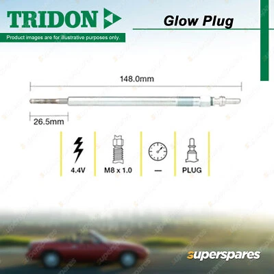 Tridon Glow Plug for Mercedes Benz Sprinter 3.5-T 4.6-T 5.0-T B906 Vito Mixto - image 1 of 2