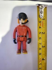 Pilot Figure Vintage With Helmet,Visor, Googles + Mic 2005 Height 8.5cm