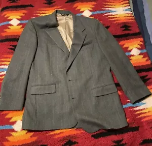 Brooks Brothers Blazer Coat Jacket 46L Green Herringbone Wool Outdoor Preppy Men - Picture 1 of 19