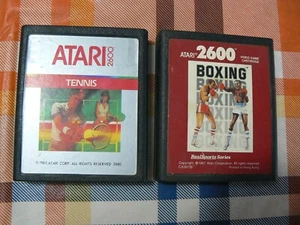 RealSports Boxen & RealSports Tennis (Atari 2600) 1987 - funktionstüchtig - Bild 1 von 5