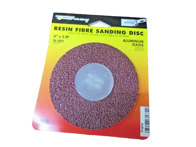 FORNEY 71674 RESIN FIBRE SANDING DISC 4" X 5/8" 24 GRIT ALUMUNUM OXIDE 3-PACK - Image 1 of 3