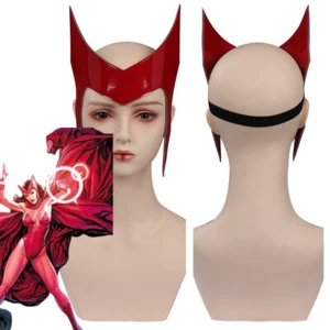 Wanda Scarlet Witch Mask Cosplay PU Helmet Masquerade Halloween Party Prop - Picture 1 of 11