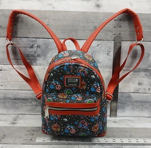 Marvel Loungefly Mini Backpack Avengers Stars Flowers PVC 1424 - Picture 1 of 18
