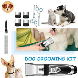 Professional Pet Dog Grooming Clipper Thick Fur Hair Trimmer Electric Shaver Set - Picture 1 of 12