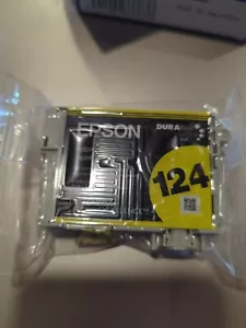 NEW - Genuine Epson 124 Yellow Ink Cartridge - Picture 1 of 2