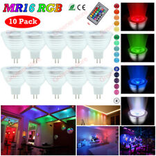 10X 4W MR16 RGB LED Color Changing Atmosphere Lamp Bulb KTV Decorative Light 12V