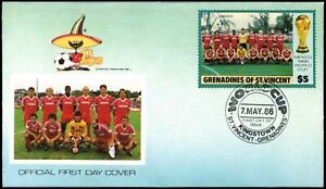 Grenadines Of St. Vincent 1986 Canada World Cup Football Cover #C38397