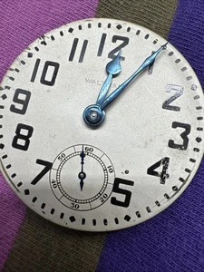 Vintage Waltham 620 Pocket Watch Dial And Movement For Parts #900 - Picture 1 of 4