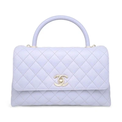 Chanel 31 Rue Cambon Medium Coco Handle Flap Light Purple Caviar Handbag - Image 1 of 4