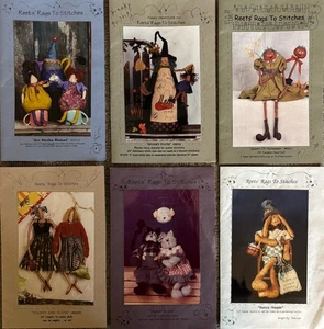 Lot 6 Reets’ Rag To Stitches” Sewing, Craft Patterns.  9”-22”   2 Cut, 4 Uncut - Picture 1 of 15