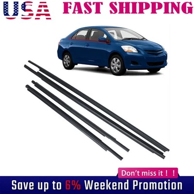 For Toyota Yaris Sedan 2007-2016 Weatherstrip Window Moulding Trim Seal Belt  - Image 1 of 4