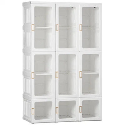 Portable Clothes Wardrobe Mobile Shoes Foldable Enclosed Door Window Organiser - Image 1 of 4