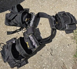 Lightly Used AWP Tool Belt With Extras. Very Sturdy! 3 Pouches. - Picture 1 of 4