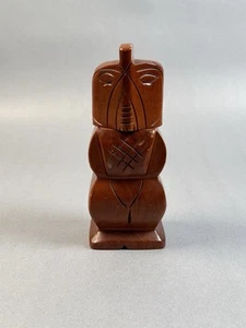 Vintage Mid Century John A Oya Hawaiian War God Perfume Bottle Milo Wood - Picture 1 of 9
