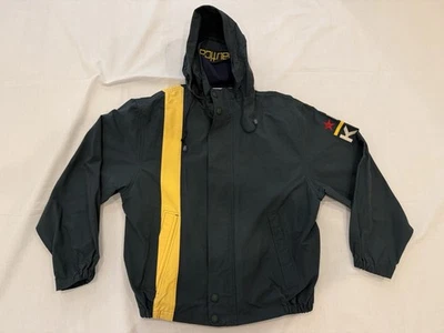 VINTAGE NAUTICA Green Blue Yellow Jacket Coat MENS XL TG  Sailing Hood - Image 1 of 4