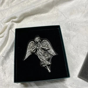 New Vtg Hallmark 1993 Collectors Club Convention Kc Angel Pewter Ornament  - Picture 1 of 7