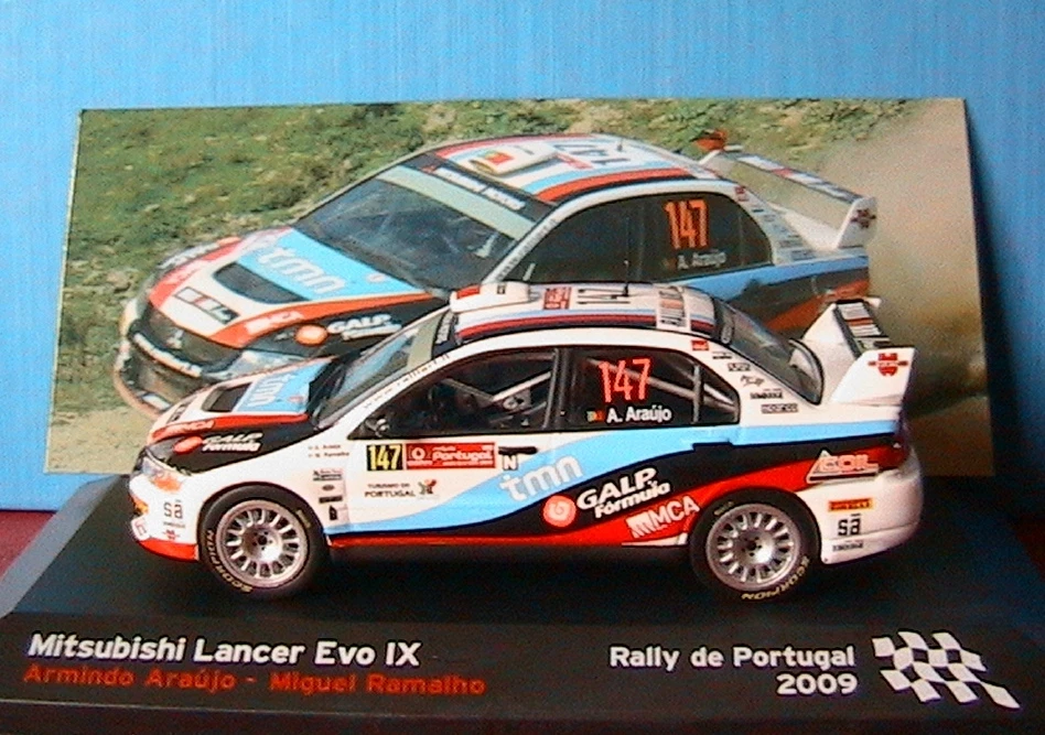 MITSUBISHI LANCER EVO IX #147 RALLY DEL PORTOGALLO 2009 ARAUJO RAMALHO IXO 1:43 - Immagine 1 di 1