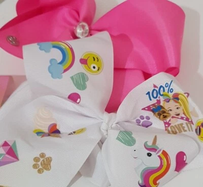 LIKE JOJO: Paquete de moño niños niñas accesorios para el cabello clip de moño grande, diademas Foto 1 de 4