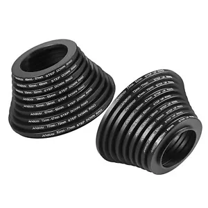Andoer 18pcs 37-82mm Step Up / Step Down Lens Filter Metal Adapter Ring Kit V4G3 - Picture 1 of 9