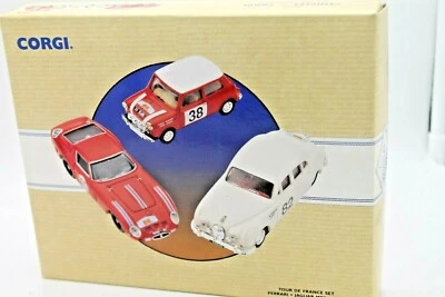 CORGI TOYS * TOUR DE FRANCE SET JAGUAR FERRARI MINI  * OVP * 1:43 * MINT * 1993 - Bild 1 von 4