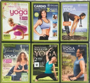 6 workout DVD lot ashtanga yoga for beginners practice Rodney Yee Warrior cardio - Imagen 1 de 8