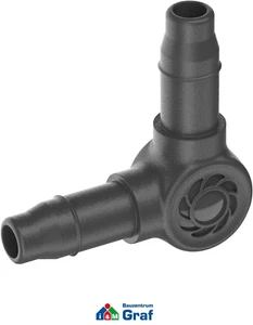 GARDENA Micro-Drip System L-Stück 4,6mm (3/16") 90° Verbinder, 10 Stk. #86200115 - Bild 1 von 5