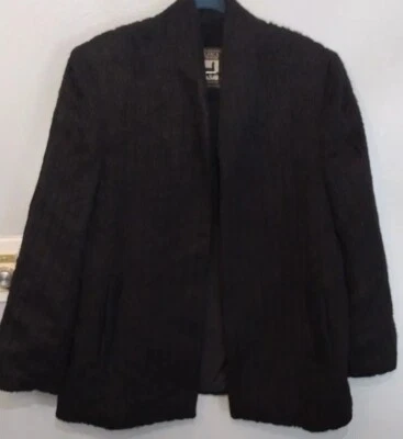 Alpaca Superfine Women's S Jacket Blazer Open Front black Soft Incalpaca Career - Image 1 of 4