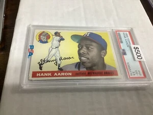 1955 Topps Hank Aaron #47 PSA 3.5 VG+ Milwaukee Braves - Nice Eye Appeal! - Picture 1 of 4