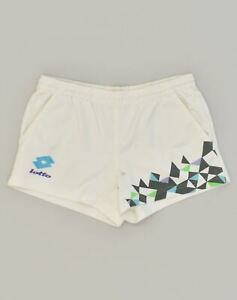 LOTTO Mens Sport Shorts Small White Polyester AI10