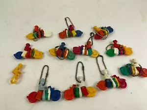 11 VINTAGE 1950'S LIONAL PLASTICS HI-WAY PATROL MOTORCYCLE KEYCHAIN PUZZLES - Picture 1 of 22