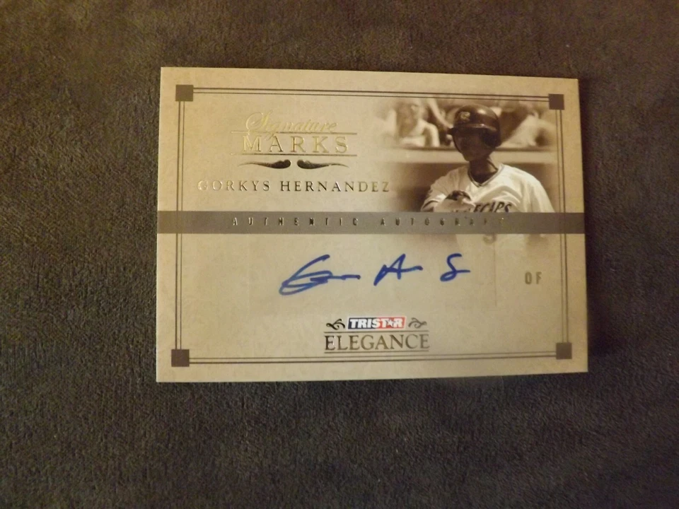 2007 Tristar Elegance Gorkys Hernandez Signature Marks Autographed Card - Image 1 of 1