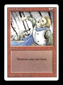 MTG - Stone Rain - Revised Edition - Vintage Magic The Gathering - Near Mint - Picture 1 of 2