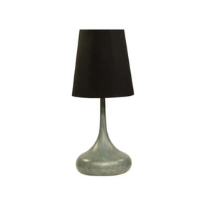 Xelene Modern Classic Cement Powdered Metal Base Cone Fabric Shade Table Lamp Li - Picture 1 of 4