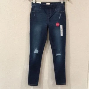 NEW So Kohl's Girls Sz 16 Jeans Skinny Fit Dark Wash Pull On Adjustable Stretch - Picture 1 of 11