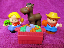 Fisher Price little People ! Farm People with Box Veg and Horse Figures FREEPOST